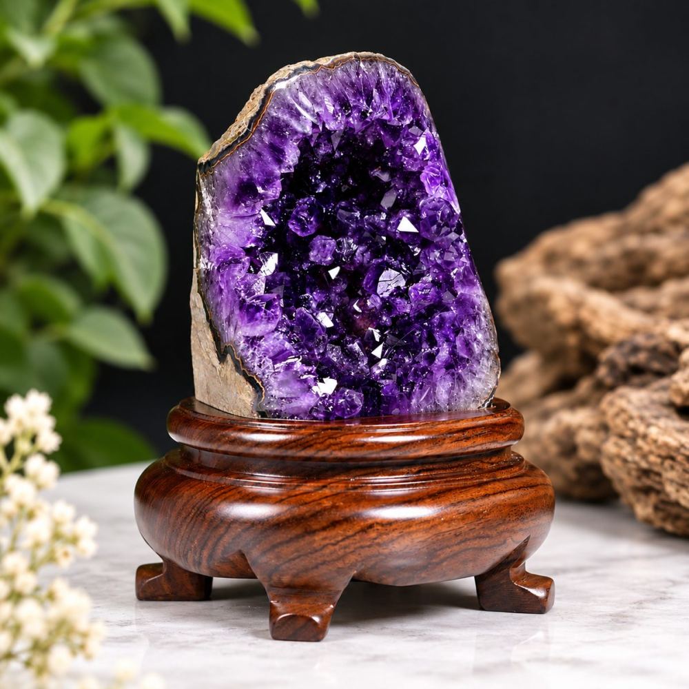 Cụm thạch anh tím để bàn