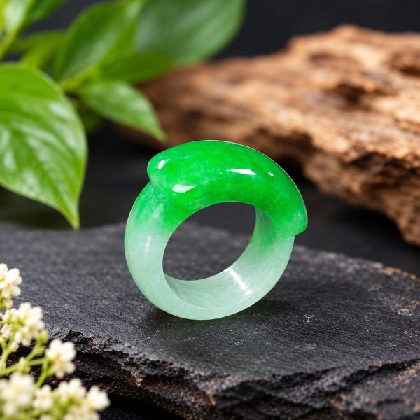 Nhẫn cẩm thạch mặt yên ngựa