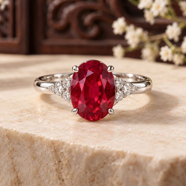 Nhẫn đá Ruby