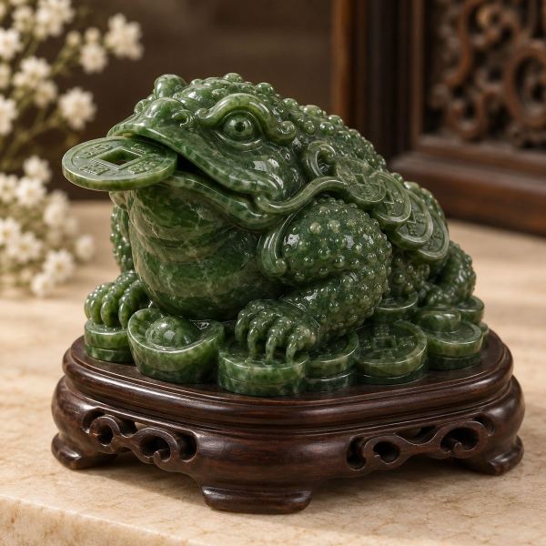 Thiềm thừ (cóc ngậm tiền) ngọc bích