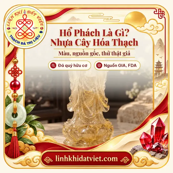 Tượng Quan Âm thạch anh tóc vàng sắc vàng ấm, minh họa bài hổ phách là gì của Linh Khí Đất Việt