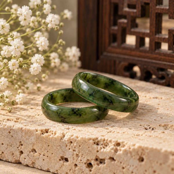 Nhẫn Trơn Ngọc Bích Bản Nhỏ