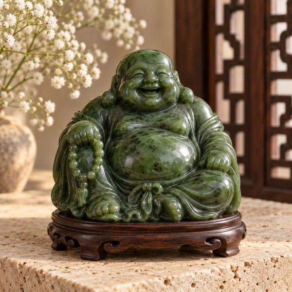 Tượng Phật Di Lặc Ngọc Bích Để Bàn
