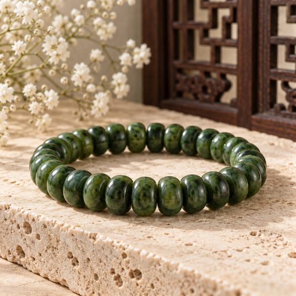 Vòng Chuỗi Ngọc Bích Hạt Bánh Xe