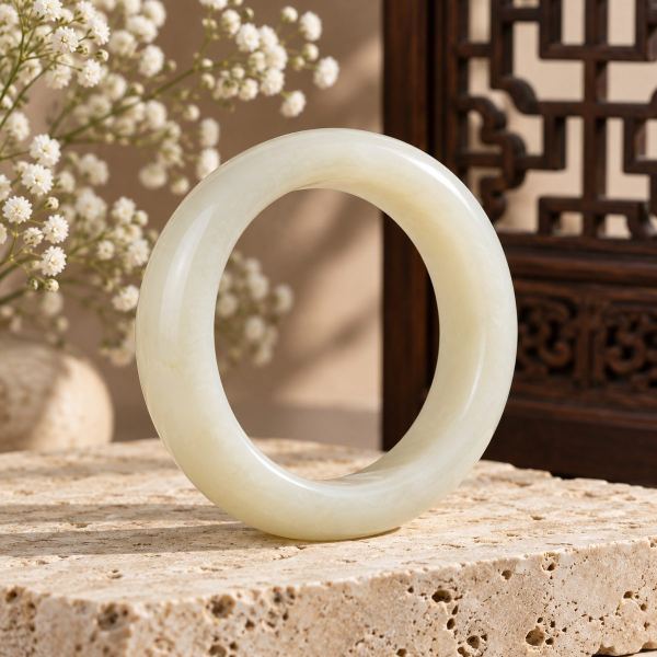 Vòng Tay Bạch Ngọc Bản Liền